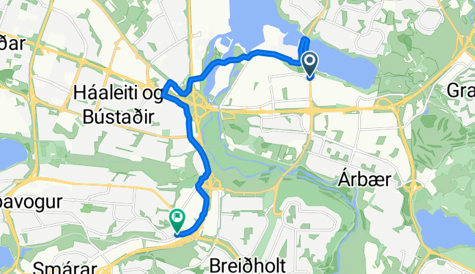 Dvergshöfði, Reykjavík to Skógarhjalli, Kópavogur