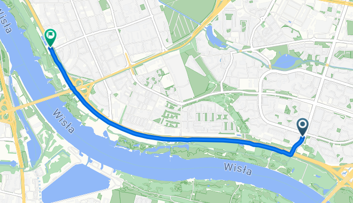 J Meissnera, Warszawa do Wał Miedzeszyński, Warszawa