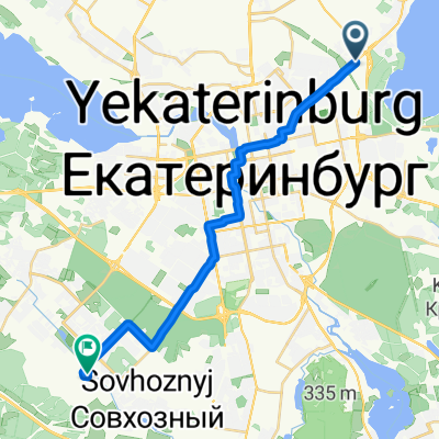 От Шарташ до улица Академика Ландау