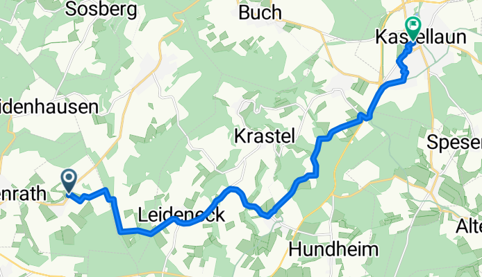 Hauptstraße, Haserich nach Laubacher Straße, Kastellaun