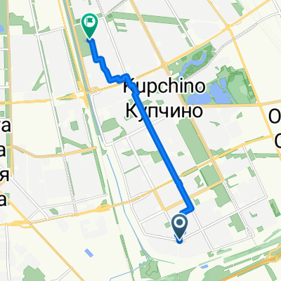 От Kupchinskaya Ulitsac до Белградская улица