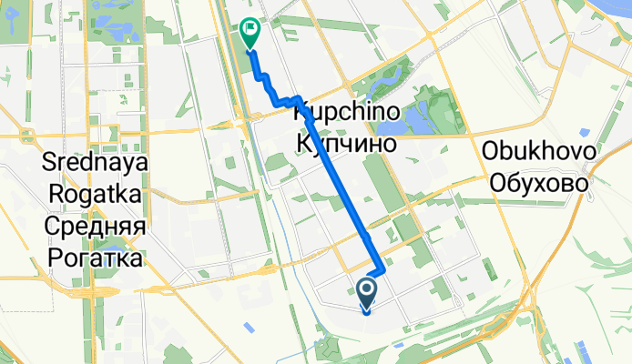 От Kupchinskaya Ulitsac до Белградская улица