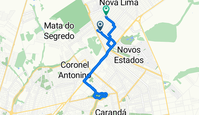 Rua Cláudio Manoel da Costa, Campo Grande a Avenida Zulmira Borba, Campo Grande