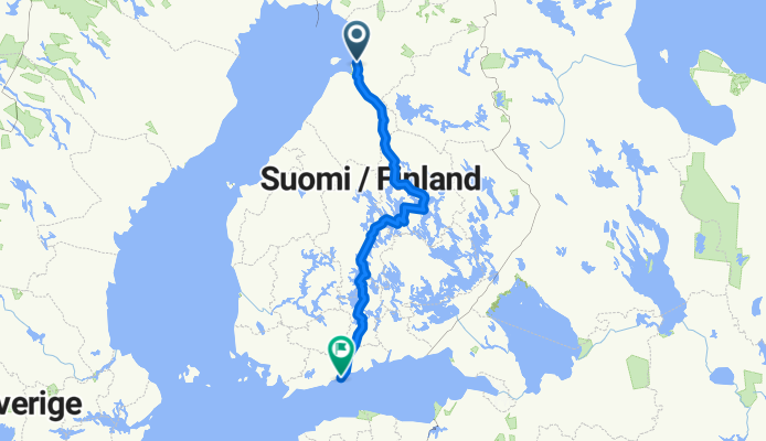Oulu - Helsinki - 792,6 km