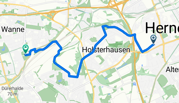 Shamrockstraße, Herne nach Wanner Straße, Herne
