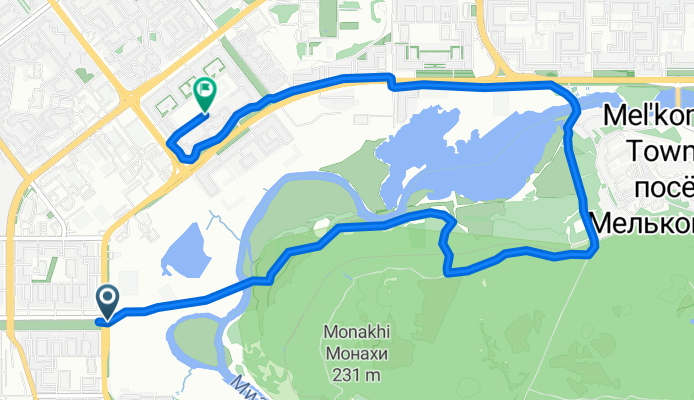 От улица Университетская Набережная до улица Университетская Набережная