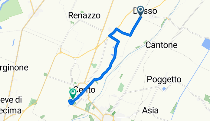 Via delle Banche, Terre del Reno a Via Santa Liberata, Cento