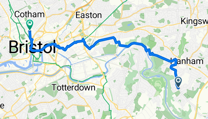 Hesding Close, Bristol to Southwell Street, Bristol