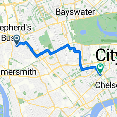 Netherwood Road, London to Fulham Road, London
