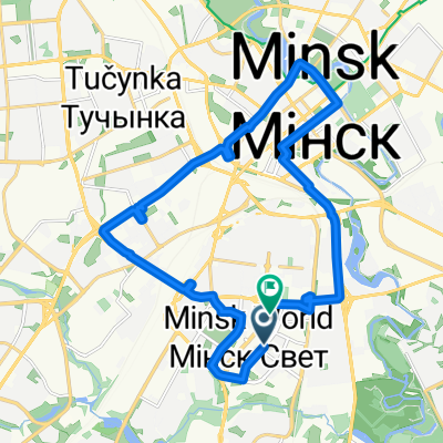 Route from vulica Nikoly Tesly