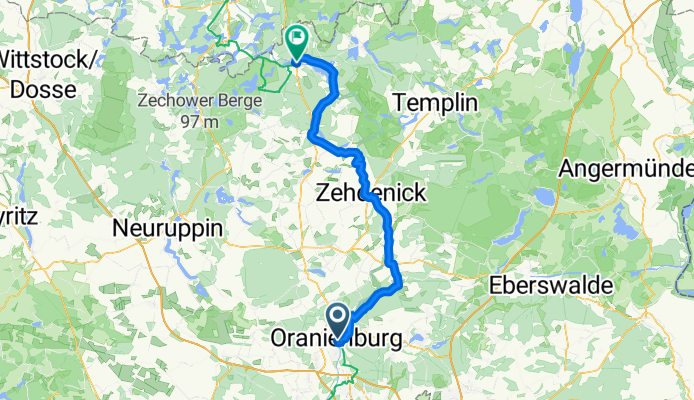 Berlin-Kopenhagen: Oranienburg bis Fürstenberg