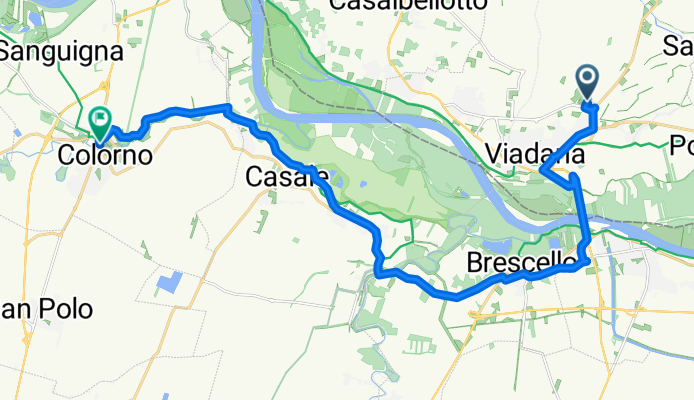 Via Giacomo Grazzi Soncini, Viadana nach Piazza Giuseppe Garibaldi, Colorno