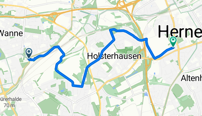 Wanner Straße, Herne nach Shamrockstraße, Herne