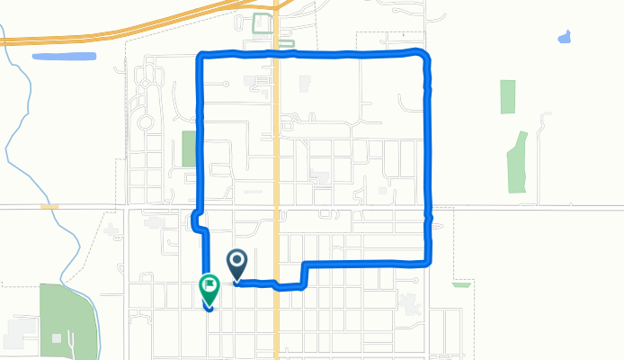 N Cedar St, Abilene to N Cedar St, Abilene