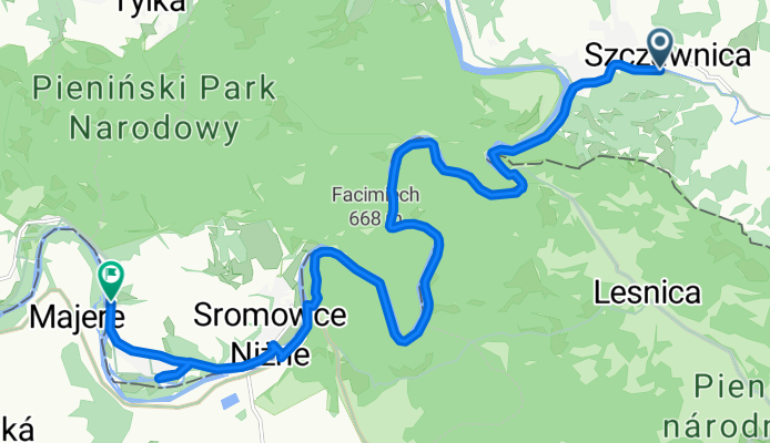 Główna, Szczawnica do Kąty, Sromowce Niżne