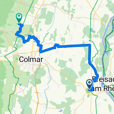 Rue Maréchal Foch, Neuf-Brisach nach Route du Vin d'Alsace, Mittelwihr