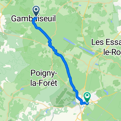 Route de Montfort-l'Amaury, Gambaiseuil naar Rue de la Giroderie, Rambouillet