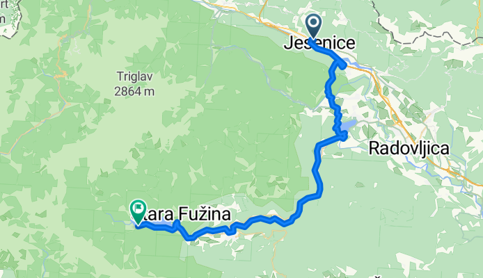 From Jesenice to Bohinjsko jezero