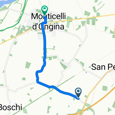 Via Argine San Giorgio, Monticelli d'Ongina nach Via Vittorio Alfieri, Monticelli d'Ongina