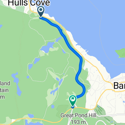 Hulls Cove Visitor Center to Kebo Brook Trail 600 ft til Cadillac North