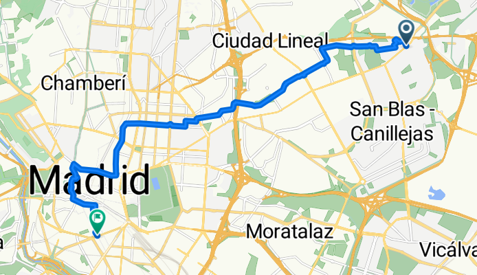 Route in Madrid