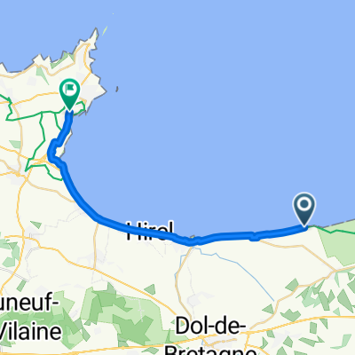 La Haute Rue de Sainte-Anne, Cherrueix nach Avenue de Scissy, Cancale