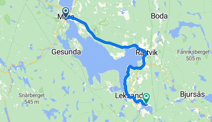 Moragatan A to Västra Rönnäs Grimbergsvägen