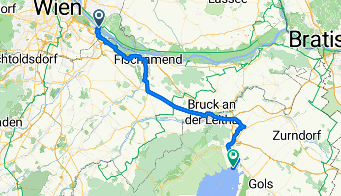 Wien nach Neusiedl am See