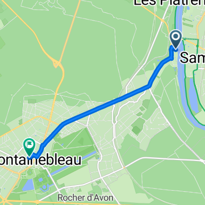 Rue du Pont de Valvins, Samois-sur-Seine to Rue de Ferrare, Fontainebleau