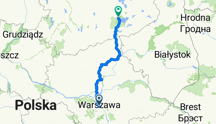 Route to Mikolajki