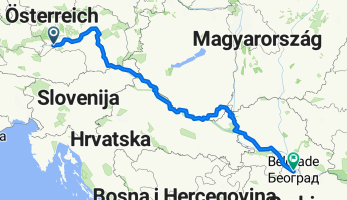 Route to Belgrade