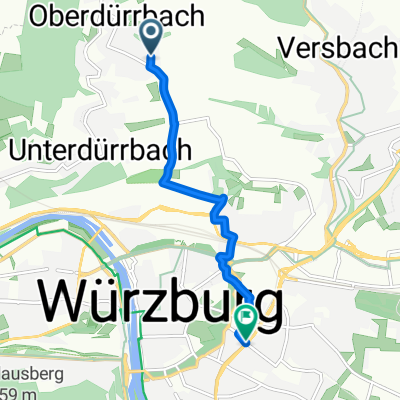 Peter-Haupt-Straße, Würzburg nach Sandbergerstraße, Würzburg