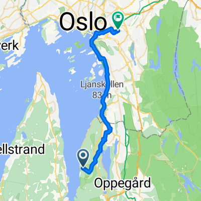Roald Amundsens vei, Svartskog to Etterstadsletta, Oslo