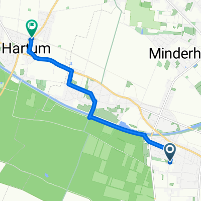 Unterdamm, Minden nach Zum Kleinen Wiebusch, Hille