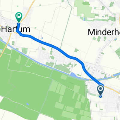 Unterdamm, Minden nach Zum Kleinen Wiebusch, Hille