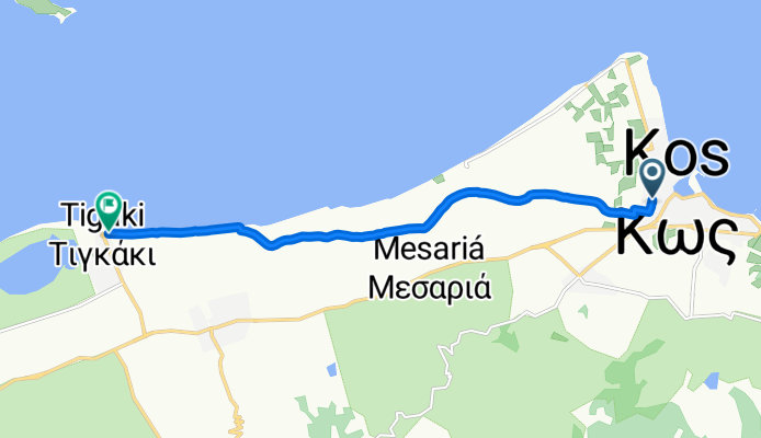 Verroiopoulou, Kos to Tigkaki