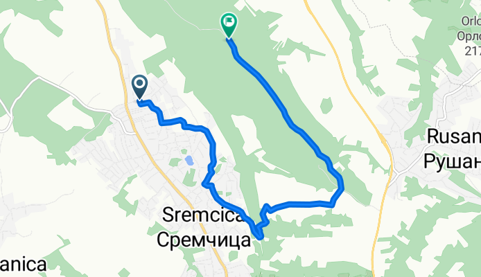 Route in Belgrade