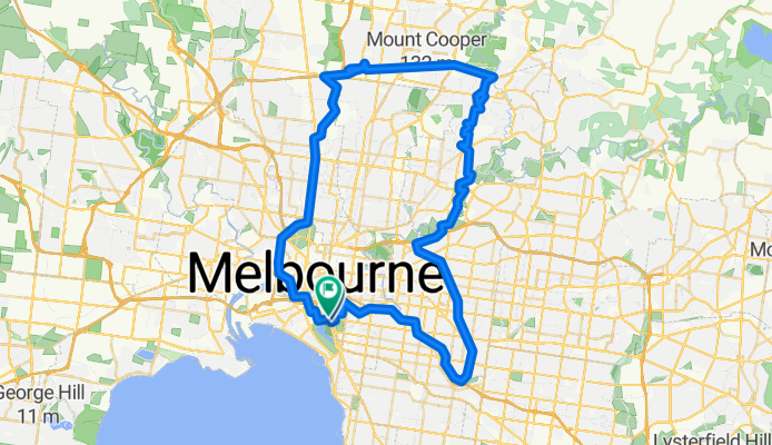 To M80 Via Yarra Trail & back 80km