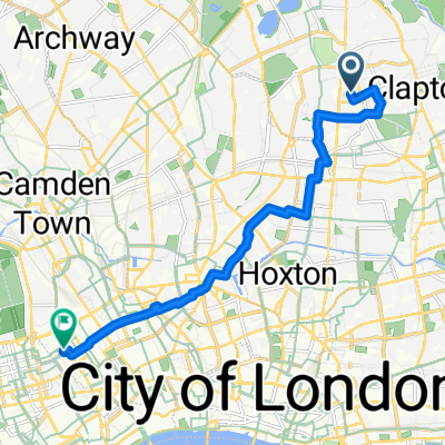 Leswin Road, London to Grafton Way, London