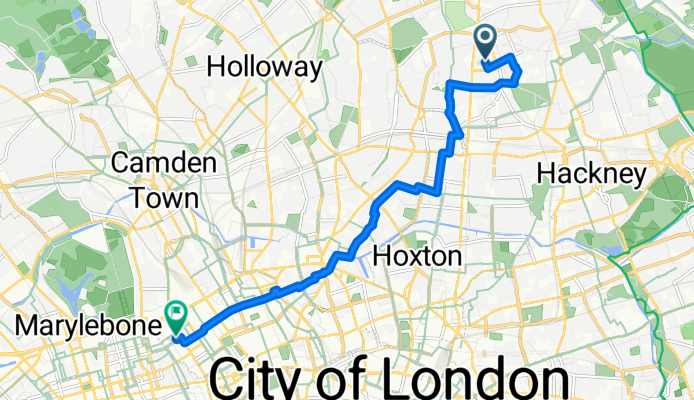 Leswin Road, London to Grafton Way, London