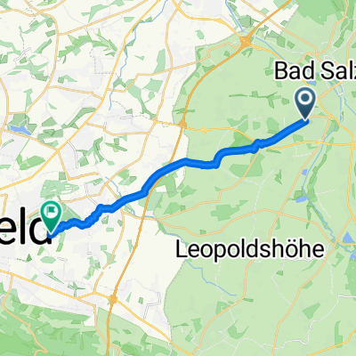 Ortsstraße, Bad Salzuflen nach Friedrich-Hagemann-Straße, Bielefeld