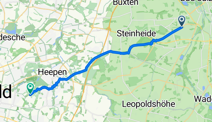 Ortsstraße, Bad Salzuflen nach Friedrich-Hagemann-Straße, Bielefeld