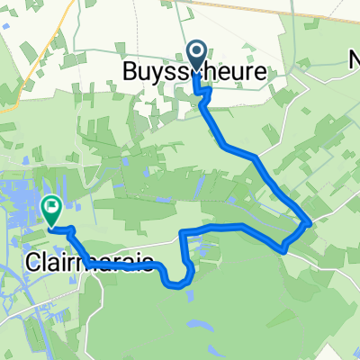 Voie Communale Boeren Weg Centre, Buysscheure nach Rue du Romelaère, Clairmarais