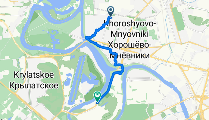 улица Генерала Глаголева, Москва до улица Нижние Мнёвники, Москва