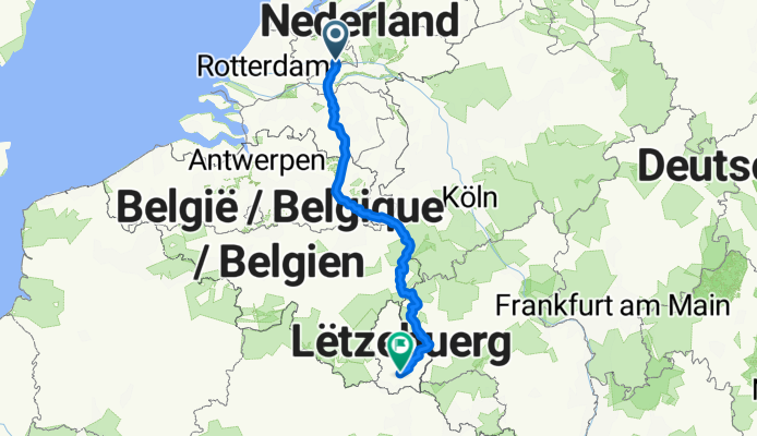 Wijk bij Duurstede naar Luxemburg