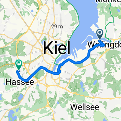Kiel nach Mühlendamm, Kiel