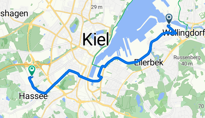 Kiel nach Mühlendamm, Kiel