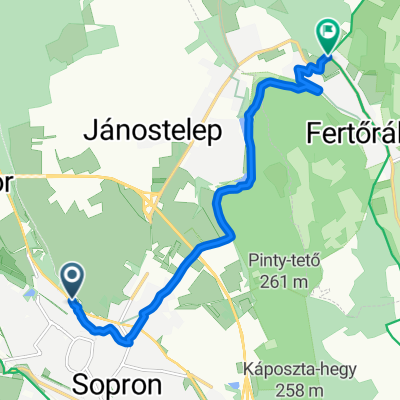 Hubertusz út, Sopron to Fő utca, Fertőrákos