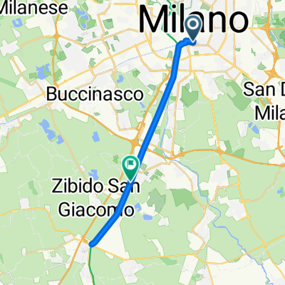 Via San Martino, Milan to Via Alzaia Naviglio Pavese, Zibido San Giacomo