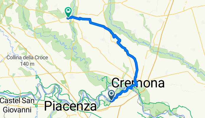 Monticelli d'Ongina nach Via XX Settembre, Crema